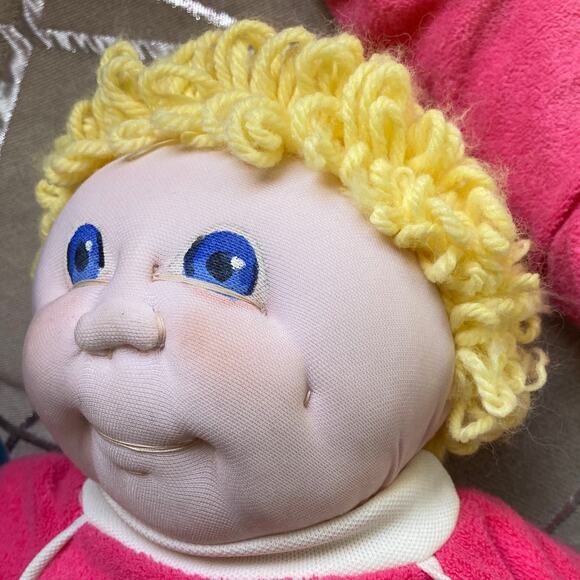 VTG Handmade Soft Sculpture Cabbage Patch Little People STYLE Fabric Doll Baby - Picture 2 of 15